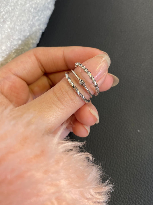 Anéis Minimalistas - Conjunto