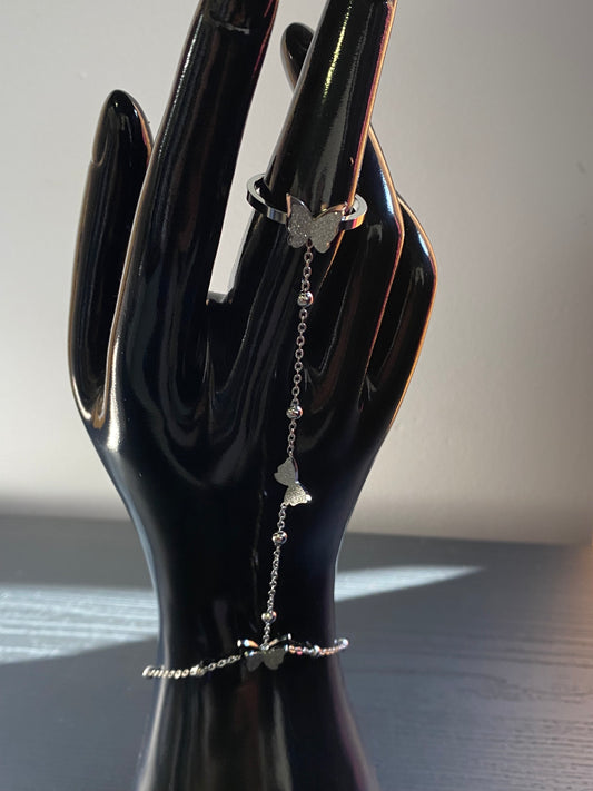 Anel Bracelete - Borboletas