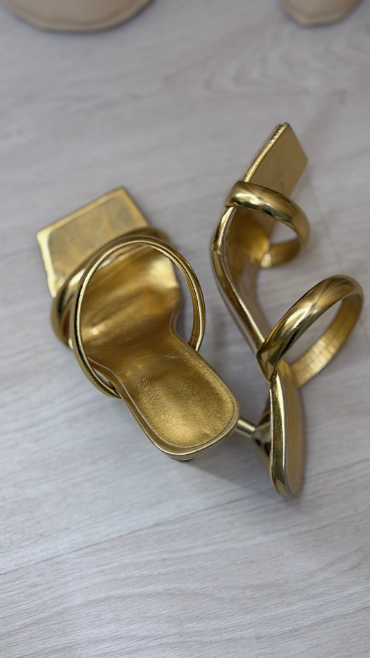 Tamanco Dourado Sculpt