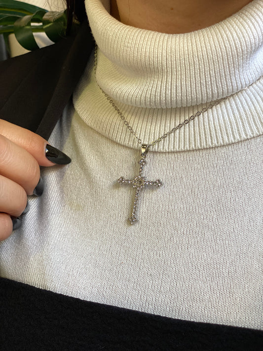 Colar Cruz Brilhante