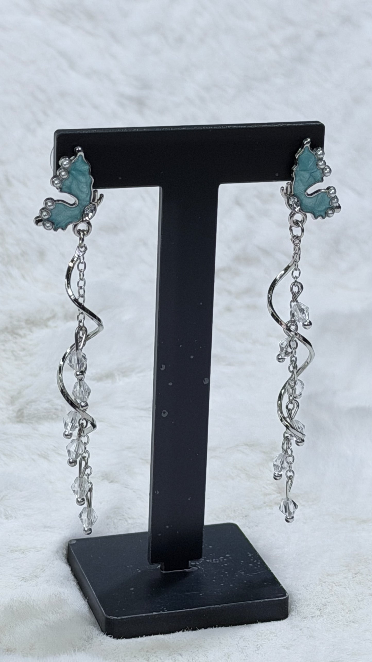 Brincos de Borboleta Azul