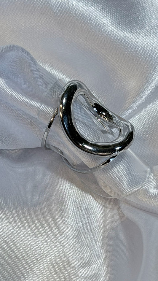 Anel Circular Prateado