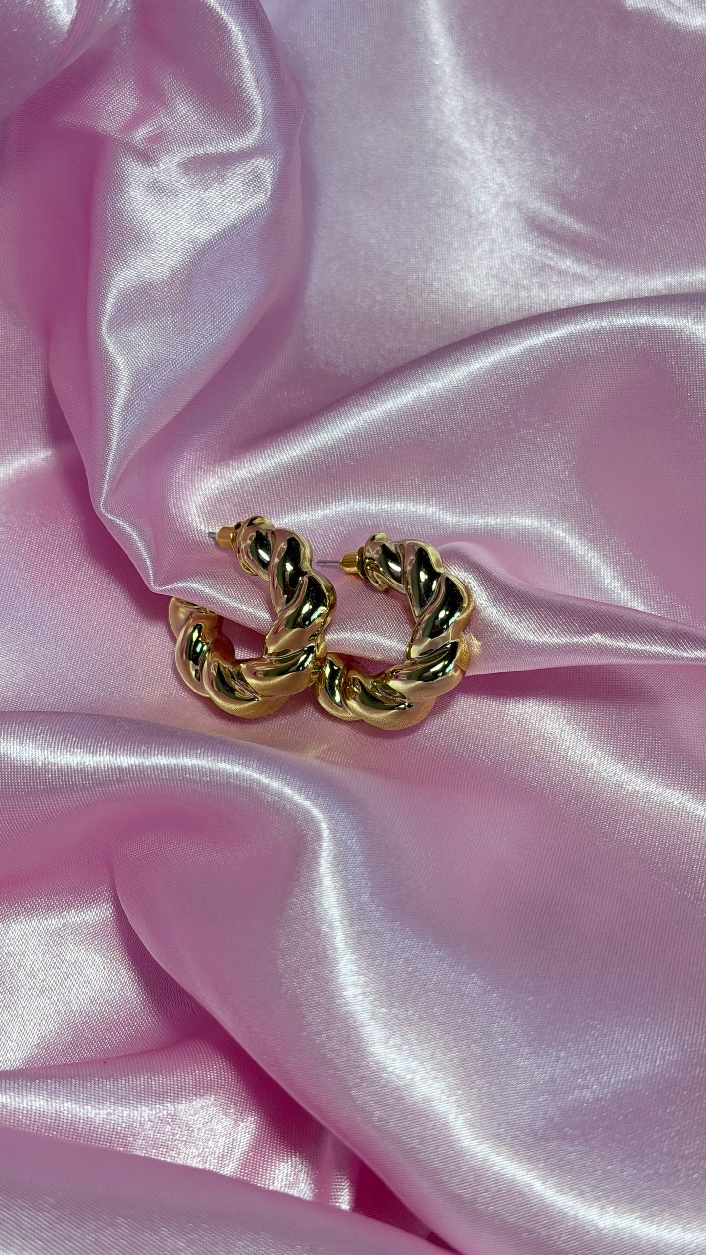 Brinco Argola Dourada Trançada