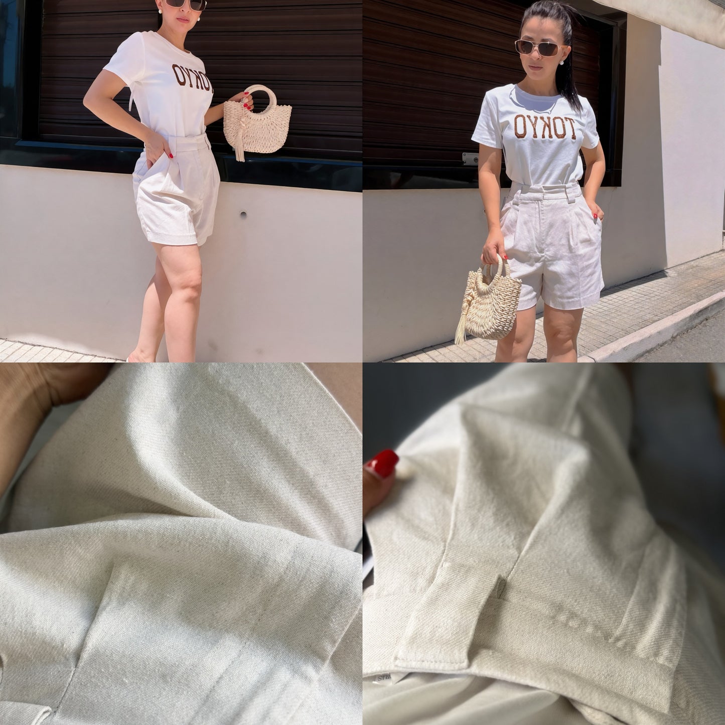 Shorts Alfaiataria Stradivarius Off White