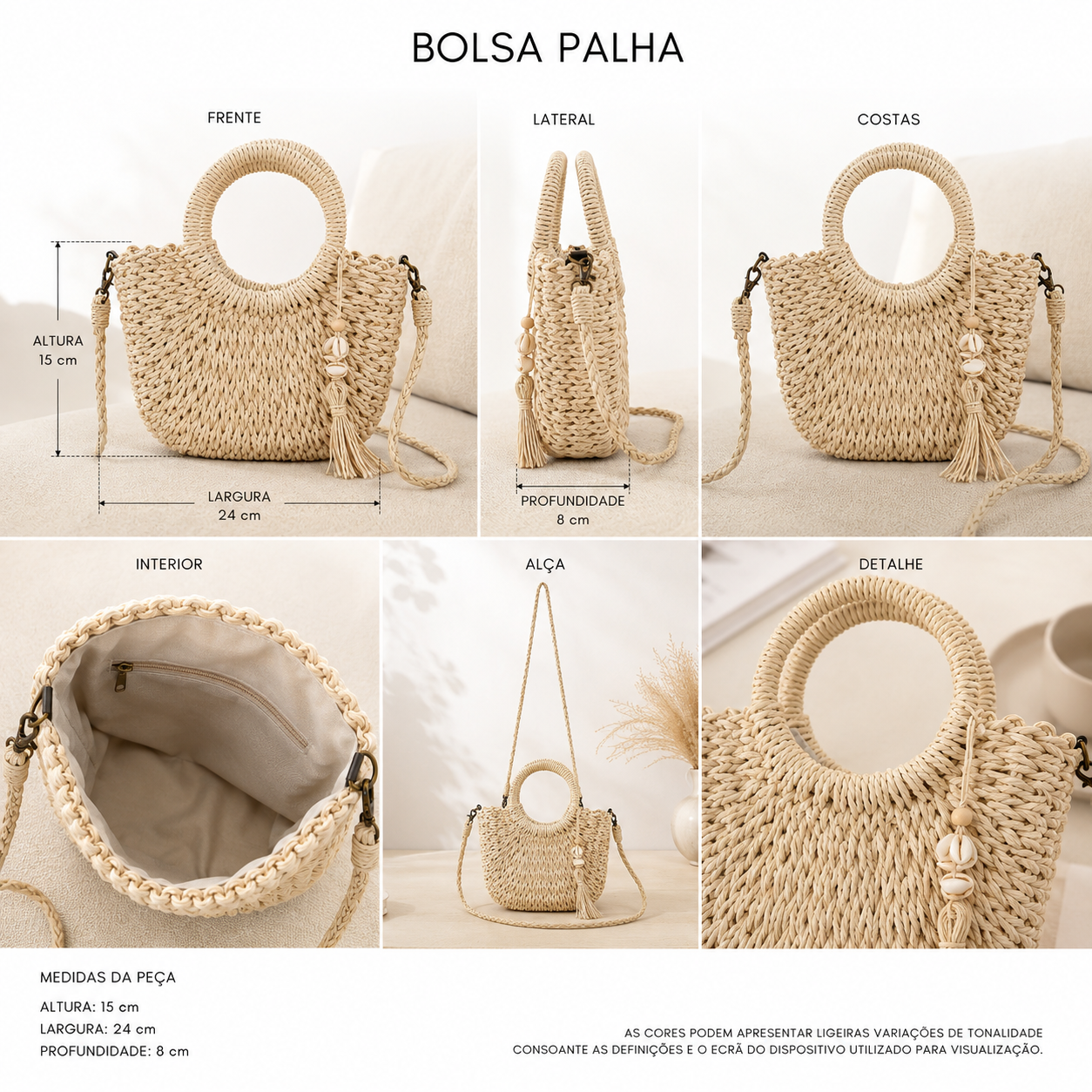 Bolsa Palha Amalfi