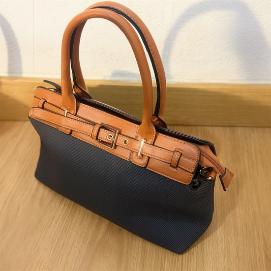 Bolsa Estruturada Bicolor Caramelo