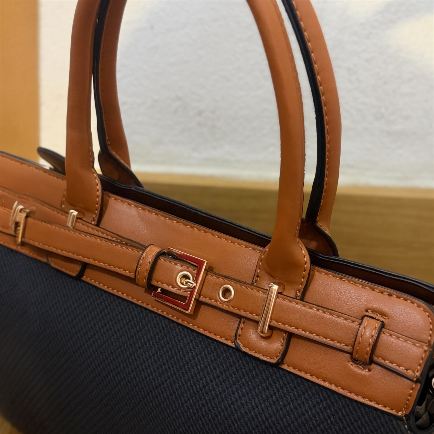 Bolsa Estruturada Bicolor Caramelo