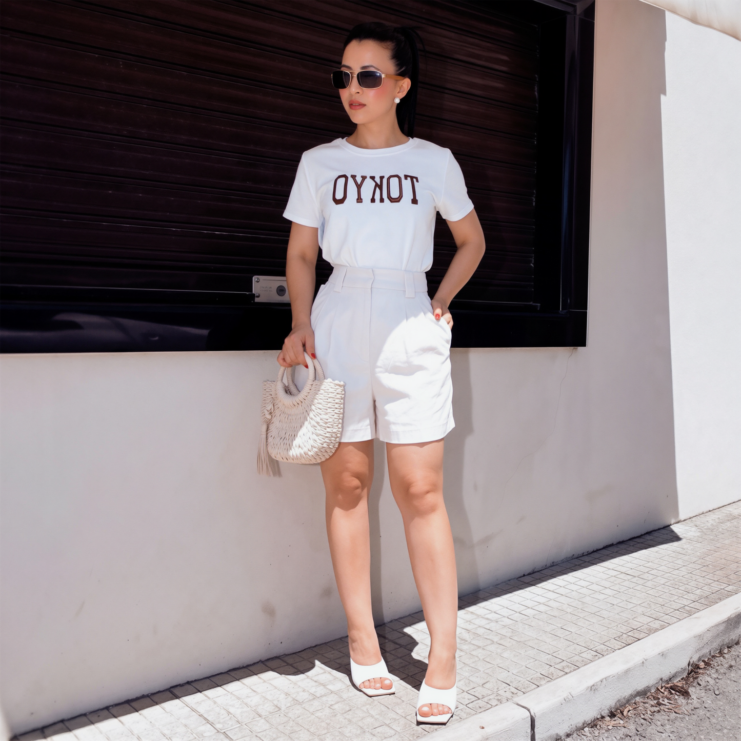 Shorts Alfaiataria Stradivarius Off White