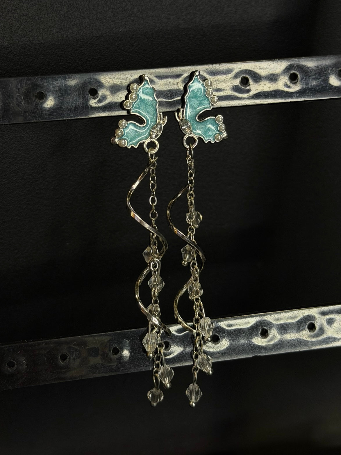 Brincos de Borboleta Azul